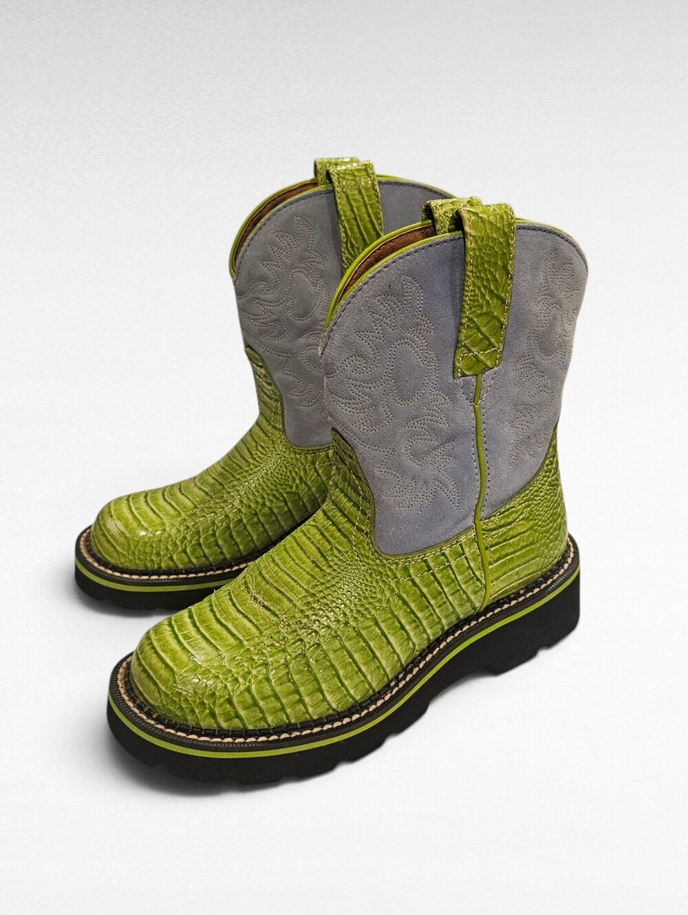 Ariat Fatbaby Green Croc Boot